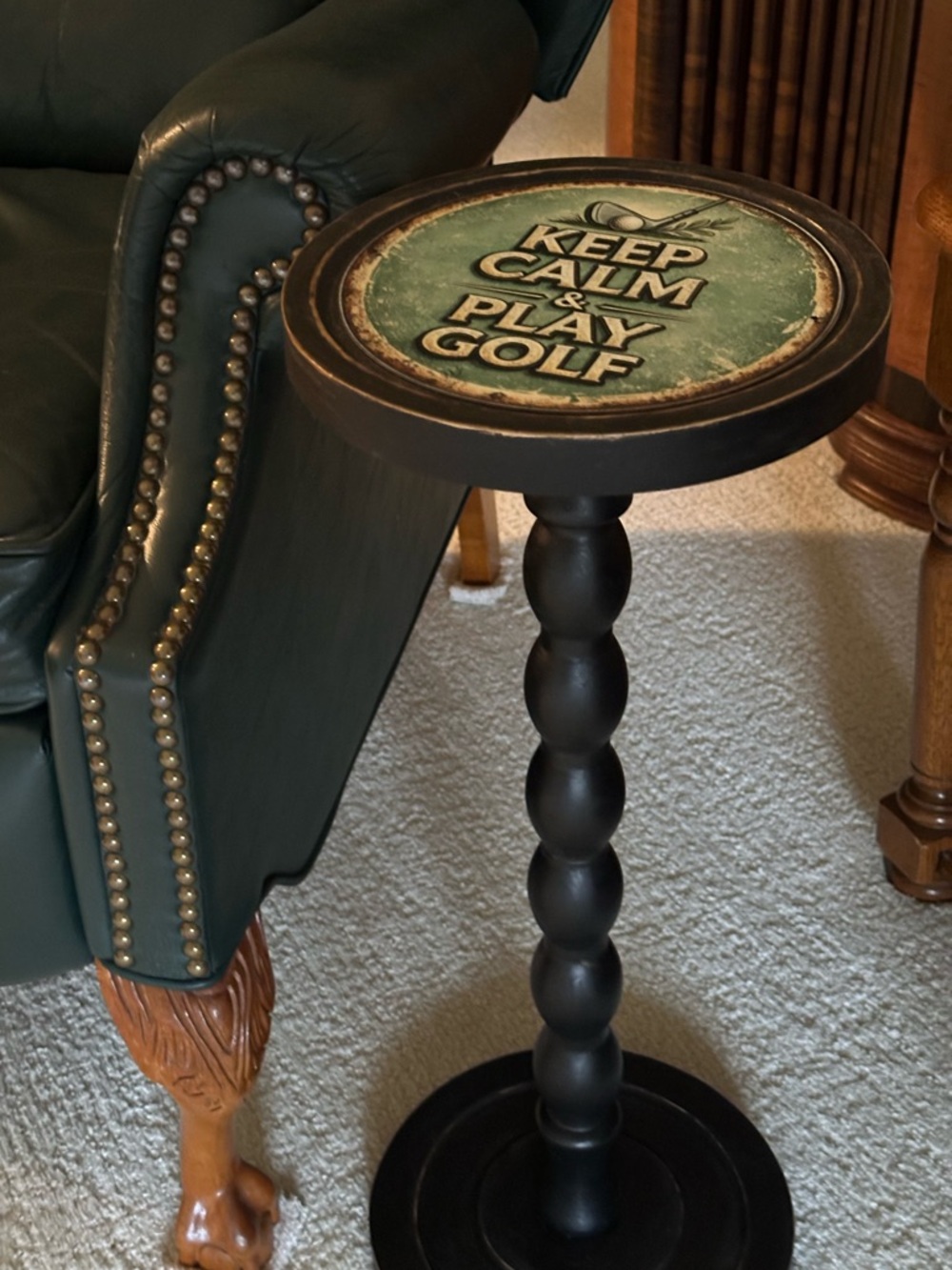 Golf-Themed Drink Table – “Keep Calm & Play Golf”